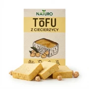Tofu z ciecierzycy 200g Naturo — opakowanie, zdjęcie studyjne