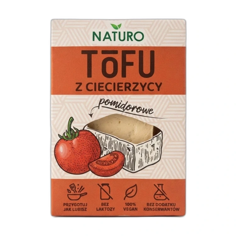 Tofu z ciecierzycy pomidorowe wegańskie 200 g Naturo