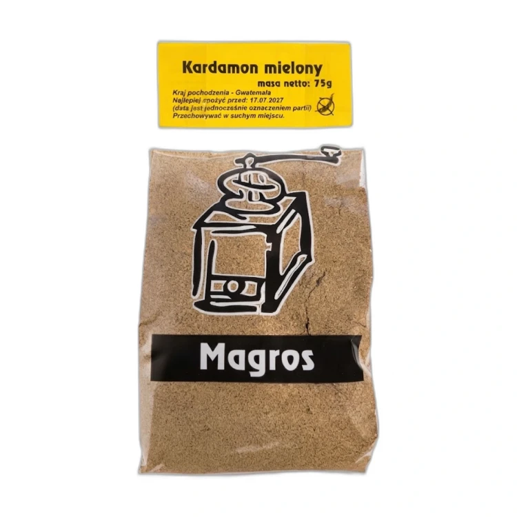 Kardamon mielony 75g Magros — opakowanie na białym tle