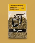 Zioła prowansalskie 40g Magros — opakowanie na tle w kolorze produktu