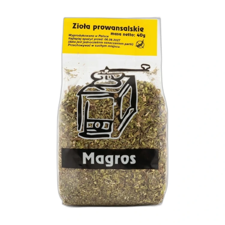 Zioła prowansalskie 40g Magros — opakowanie na białym tle