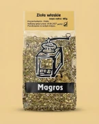 Zioła włoskie 40g — opakowanie na tle w kolorze produktu