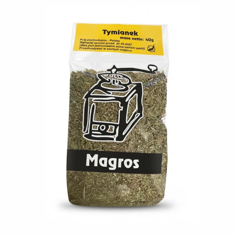 Tymianek 40g Magros — opakowanie, zdjęcie studyjne