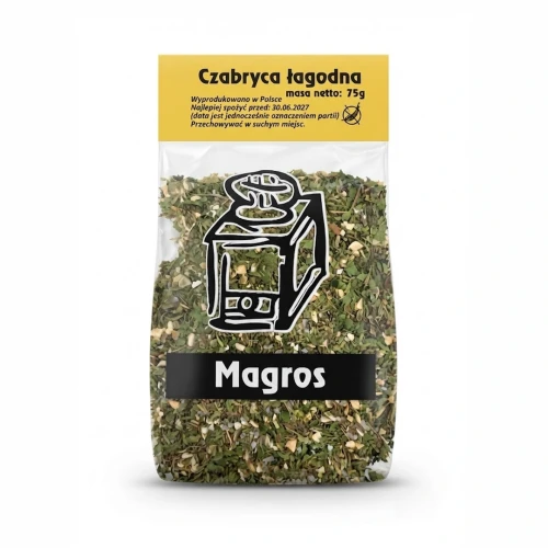 Czubryca łagodna 75g Magros — opakowanie, zdjęcie studyjne