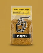 Kebab - przyprawa do mięs 120g Magros — opakowanie na tle w kolorze produktu