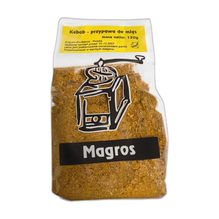 Kebab - przyprawa do mięs 120g Magros — opakowanie na białym tle