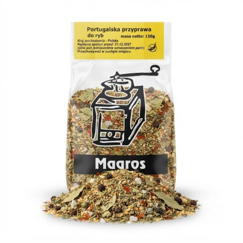 Portugalska przyprawa do ryb 150g Magros — opakowanie i zawartość produktu