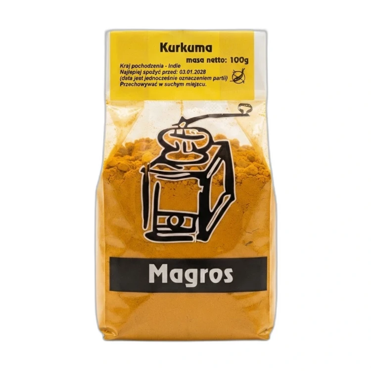 Kurkuma 100g Magros — opakowanie na białym tle