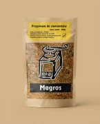 Przyprawa do ziemniaków 100g Magros — opakowanie na tle w kolorze produktu