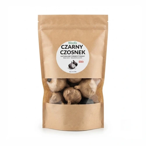 Czarny czosnek 500g Bíodís — opakowanie, zdjęcie studyjne