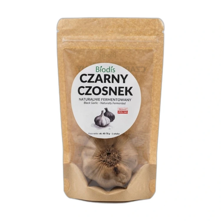 Czarny czosnek ok. 40-70 g - 1 sztuka Bíodís — opakowanie na białym tle