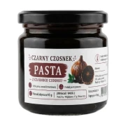 Pasta z czarnego czosnku 200 ml — opakowanie na białym tle