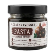 Czarny czosnek pasta 100 ml — opakowanie na białym tle