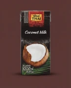 Mleczko kokosowe 1000 ml Red Thai — opakowanie na tle w kolorze produktu