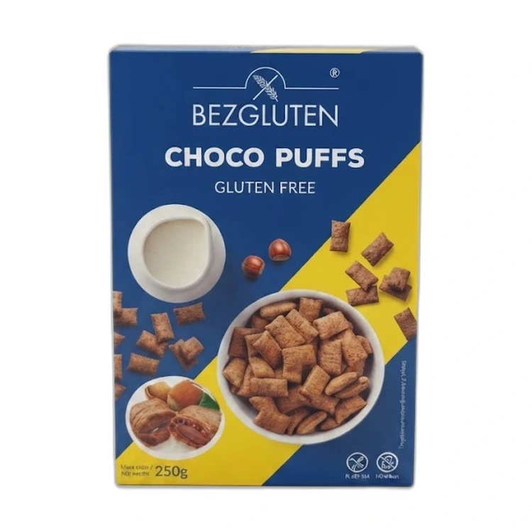 CHOCO PUFFS 250g BEZGLUTEN — opakowanie na białym tle