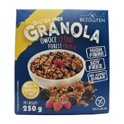 Granola gluten free owoce leśne 250 g BEZGLUTEN — opakowanie na białym tle