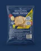 Chleb tostowy bezglutenowy 300 g BEZGLUTEN — opakowanie na tle w kolorze produktu