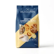 Ekstra uniwersalna mieszanka bezglutenowa 1 kg BEZGLUTEN — opakowanie, zdjęcie studyjne