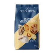 Ekstra uniwersalna mieszanka bezglutenowa 1 kg BEZGLUTEN — opakowanie na białym tle