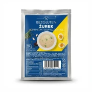 Żurek bezglutenowy. Zupa błyskawiczna. 20 g BEZGLUTEN — opakowanie, zdjęcie studyjne