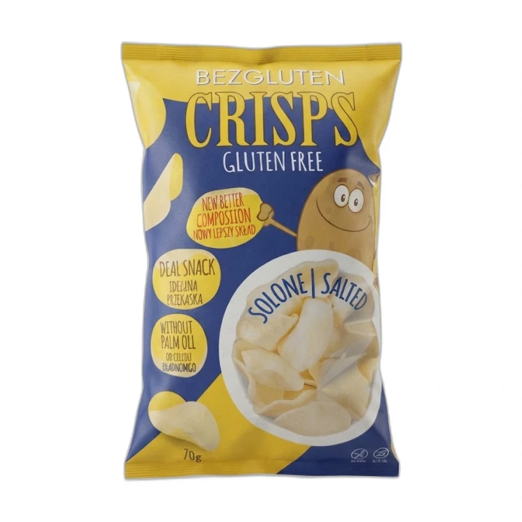 Crispy 70 g BEZGLUTEN — opakowanie na białym tle