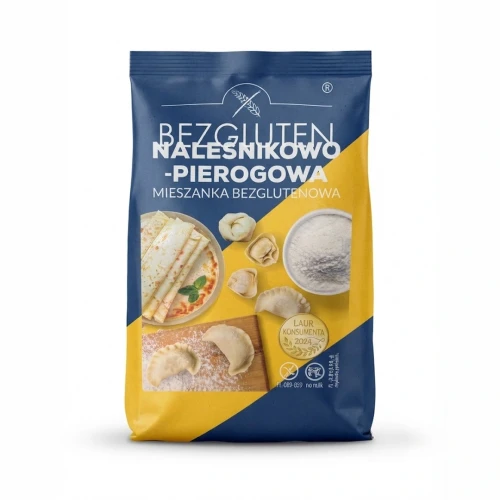 Naleśnikowo-pierogowa mieszanka bezglutenowa 500 g BEZGLUTEN — opakowanie, zdjęcie studyjne