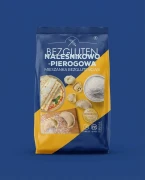 Naleśnikowo-pierogowa mieszanka bezglutenowa 500 g BEZGLUTEN — opakowanie na tle w kolorze produktu