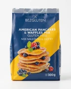 Naleśniki & gofry - mieszanka bezglutenowa 300 g BEZGLUTEN — opakowanie na tle w kolorze produktu