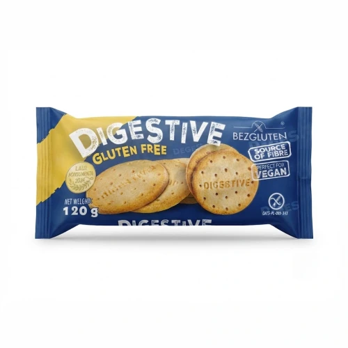 Ciastka 120 g — opakowanie, zdjęcie studyjne