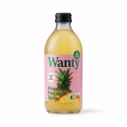 Woda o smaku ananasowy z prebiotykiem Wanty 0.33 l Napój Forever Young FYK (1) — opakowanie, zdjęcie studyjne