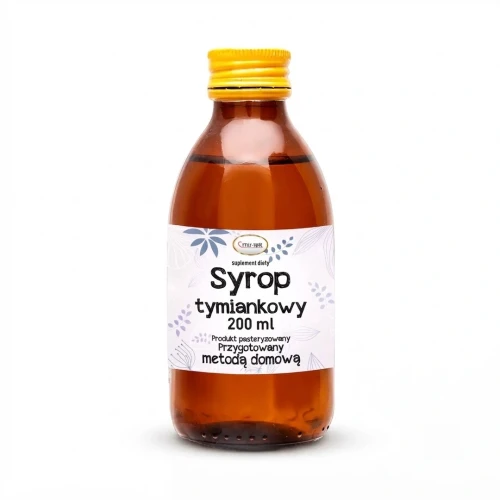 Syrop tymiankowy 200 ml Mir-Lek — opakowanie, zdjęcie studyjne