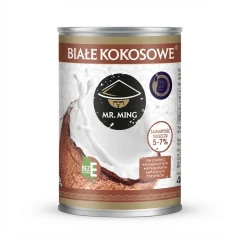 Mleczko mleko kokosowe 400 ml bez dodatku E 5-7% tłuszczu Mr. Ming — opakowanie, zdjęcie studyjne