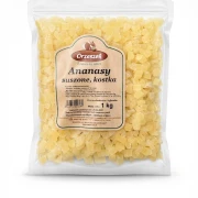 Ananas suszony kostka Orzeszek — opakowanie, zdjęcie studyjne