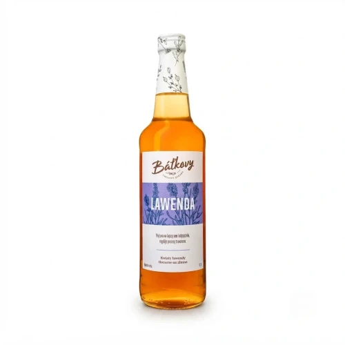 Syrop z lawendy 500 ml Batkovy — opakowanie, zdjęcie studyjne