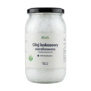 Olej kokosowy 900 ml Biodis — opakowanie na białym tle
