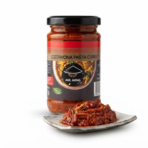 Czerwona pasta curry 115 g — opakowanie i zawartość produktu