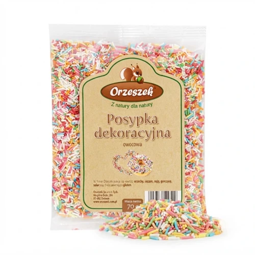 Posypka owocowa Orzeszek — opakowanie i zawartość produktu