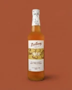 Syrop z imbiru 500 ml Batkovy — opakowanie na tle w kolorze produktu