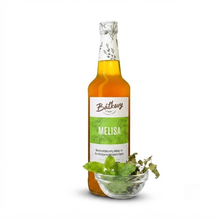 Syrop z melisy 500 ml Batkovy — opakowanie i zawartość produktu
