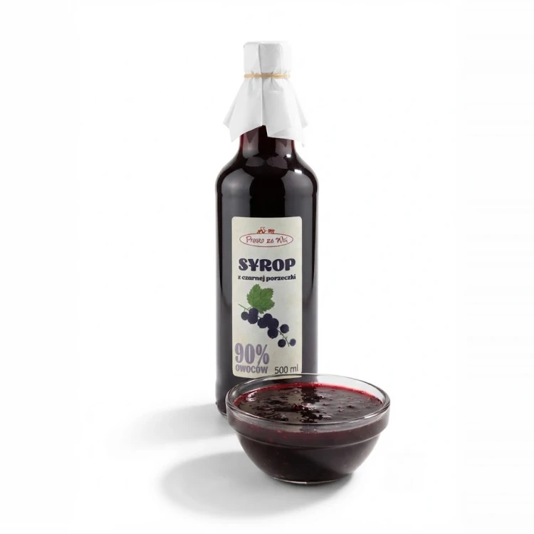 Syrop z czarnej porzeczki — opakowanie i zawartość produktu