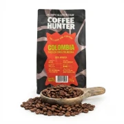 Kawa ziarnista COLOMBIA EXCELSO FINCA PALMICHAL Coffe Hunter — opakowanie i zawartość produktu