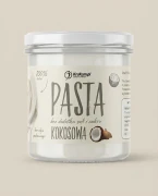 Pasta kokosowa 300g Krukam — opakowanie na tle w kolorze produktu