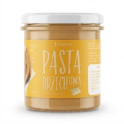 Pasta orzechowa z białą czekoladą 300g Krukam — opakowanie, zdjęcie studyjne