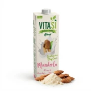 Napój migdałowy BIO 1 l Vitasi — opakowanie i zawartość produktu