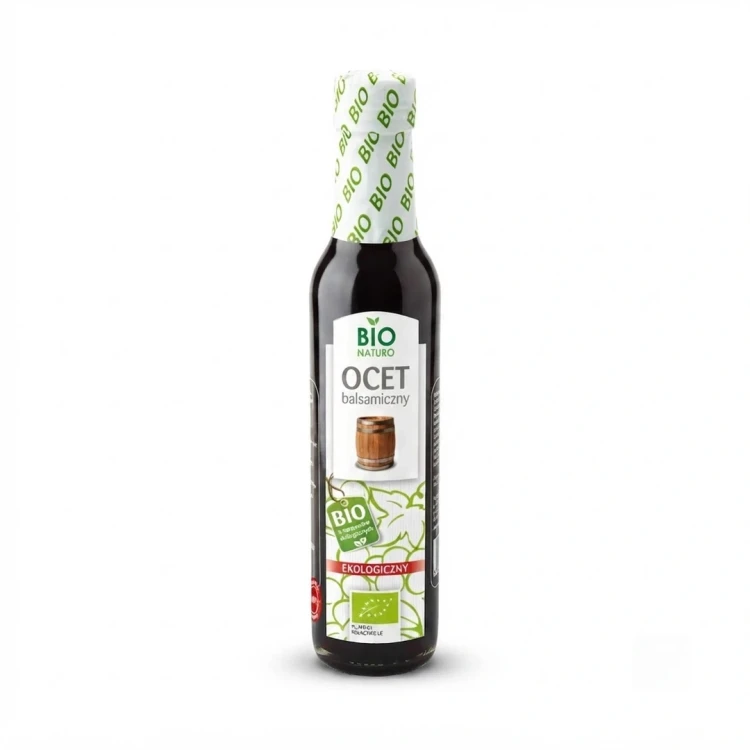 Ekologiczny ocet balsamiczny BIO 250 ml Bio Naturo — opakowanie, zdjęcie studyjne