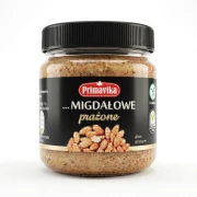 Pasta z migdałów prażonych Orzeszek 185g Primavika — opakowanie, zdjęcie studyjne