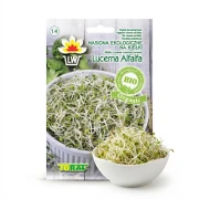 Kiełki BIO Organic - Lucerna 20g Toraf — opakowanie i zawartość produktu