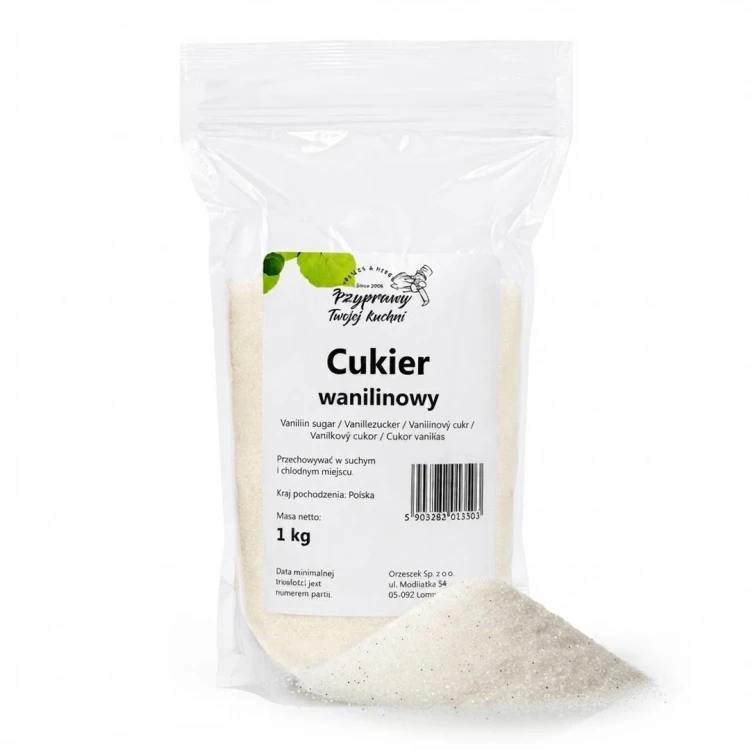 Cukier wanilinowy Przyprawy Twojej kuchni — opakowanie i zawartość produktu