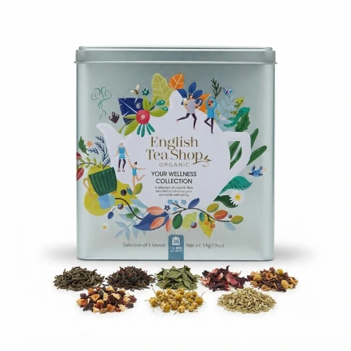 Kolekcja herbat w metalowej puszce Your Wellness Collection English Tea Shop — opakowanie i zawartość produktu