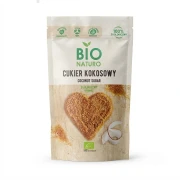 Cukier kokosowy ekologiczny 250 g BIO NATURO — opakowanie, zdjęcie studyjne